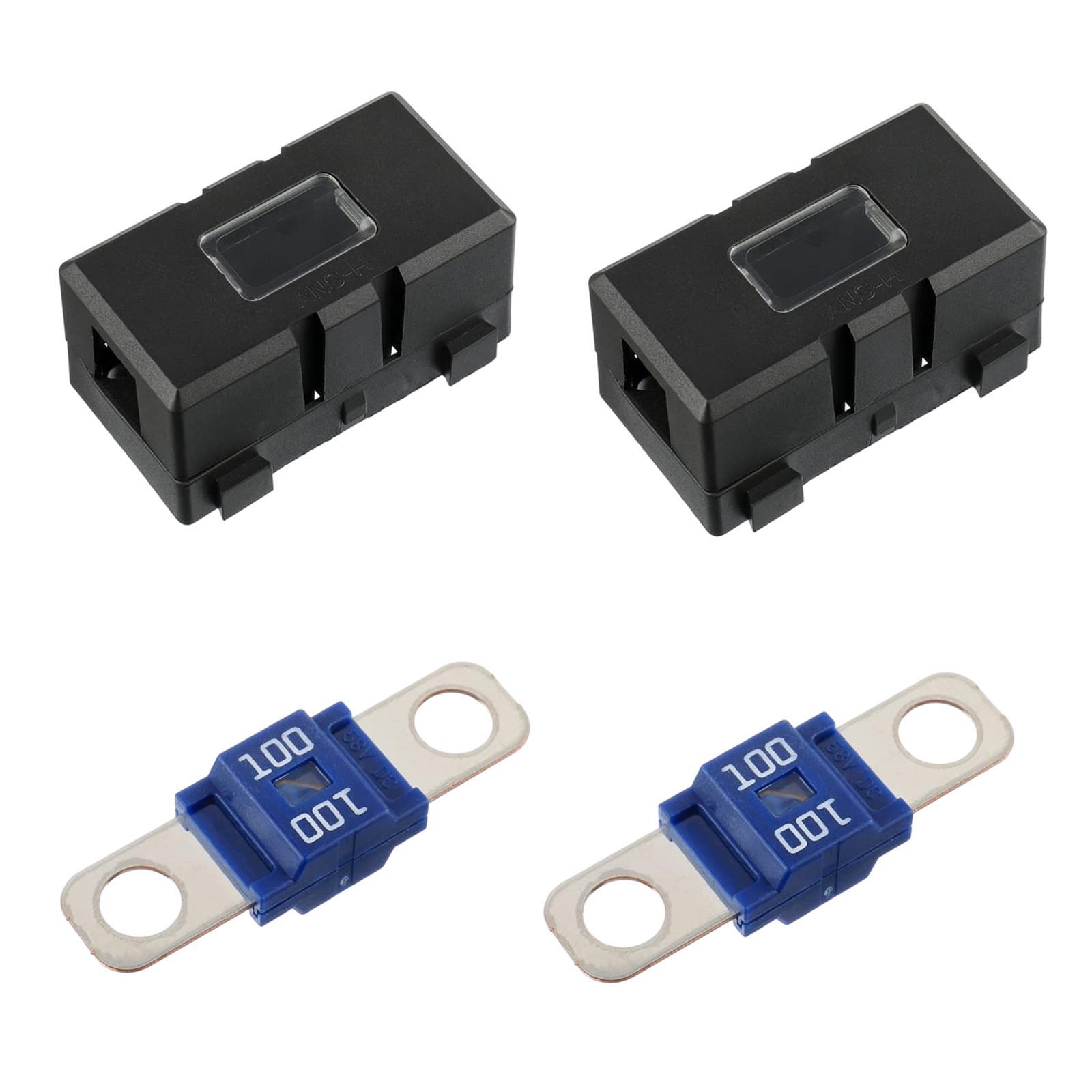 Car Fuse Holder with 2Pcs Fuses High Temperature Resistant Fuse Block Box  Fuse Vehicles Cars