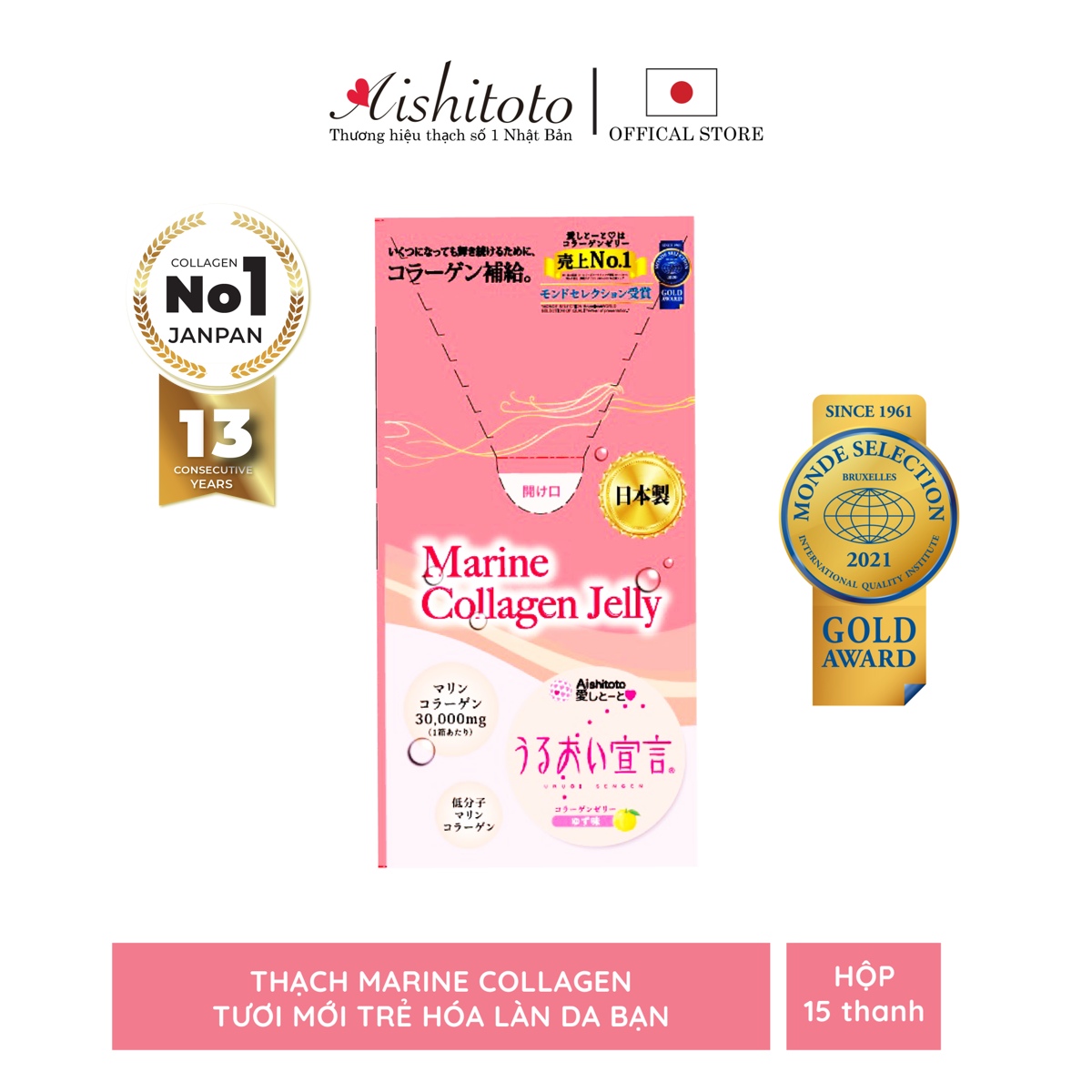 Thạch Bổ Sung Collagen AISHITOTO Collagen Jelly