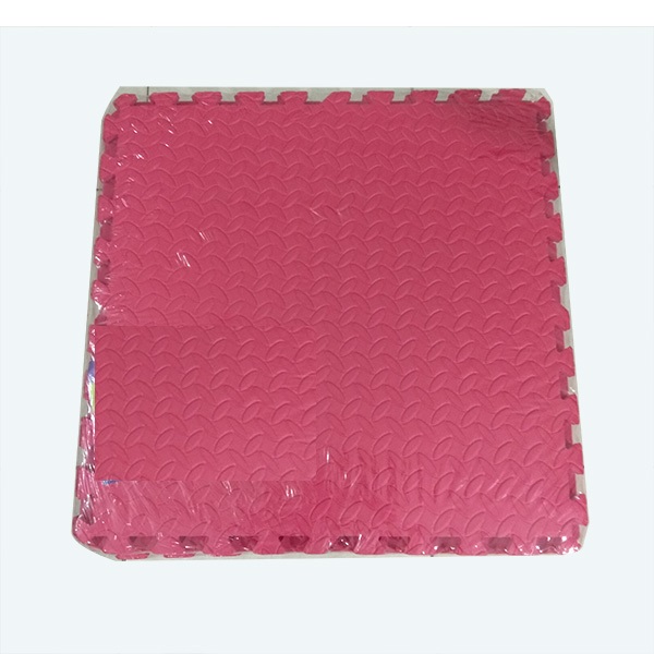 Bộ 4 tấm thảm xốp ghép, màu đỏ, chống trượt, kích thước 1 tấm: 60cm x 60cm, dày 1cm