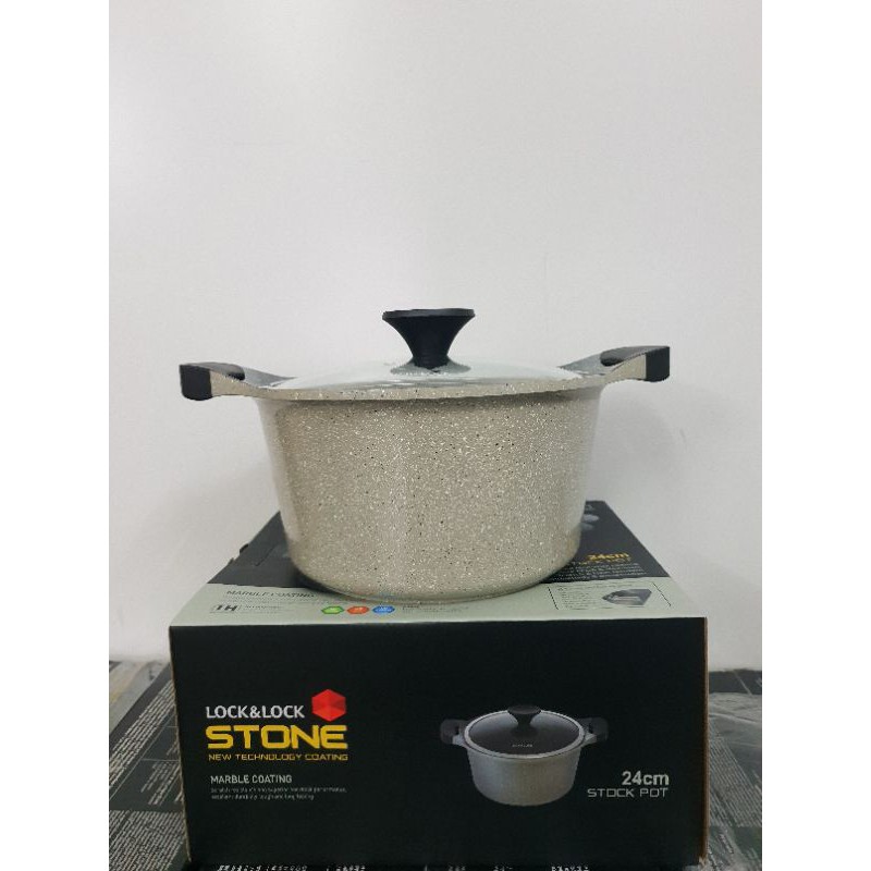 Nồi Đá Stone 7 Lớp Cao Cấp 24cm Thành Cao LCA6244D (cam kết hàng chính hãng)