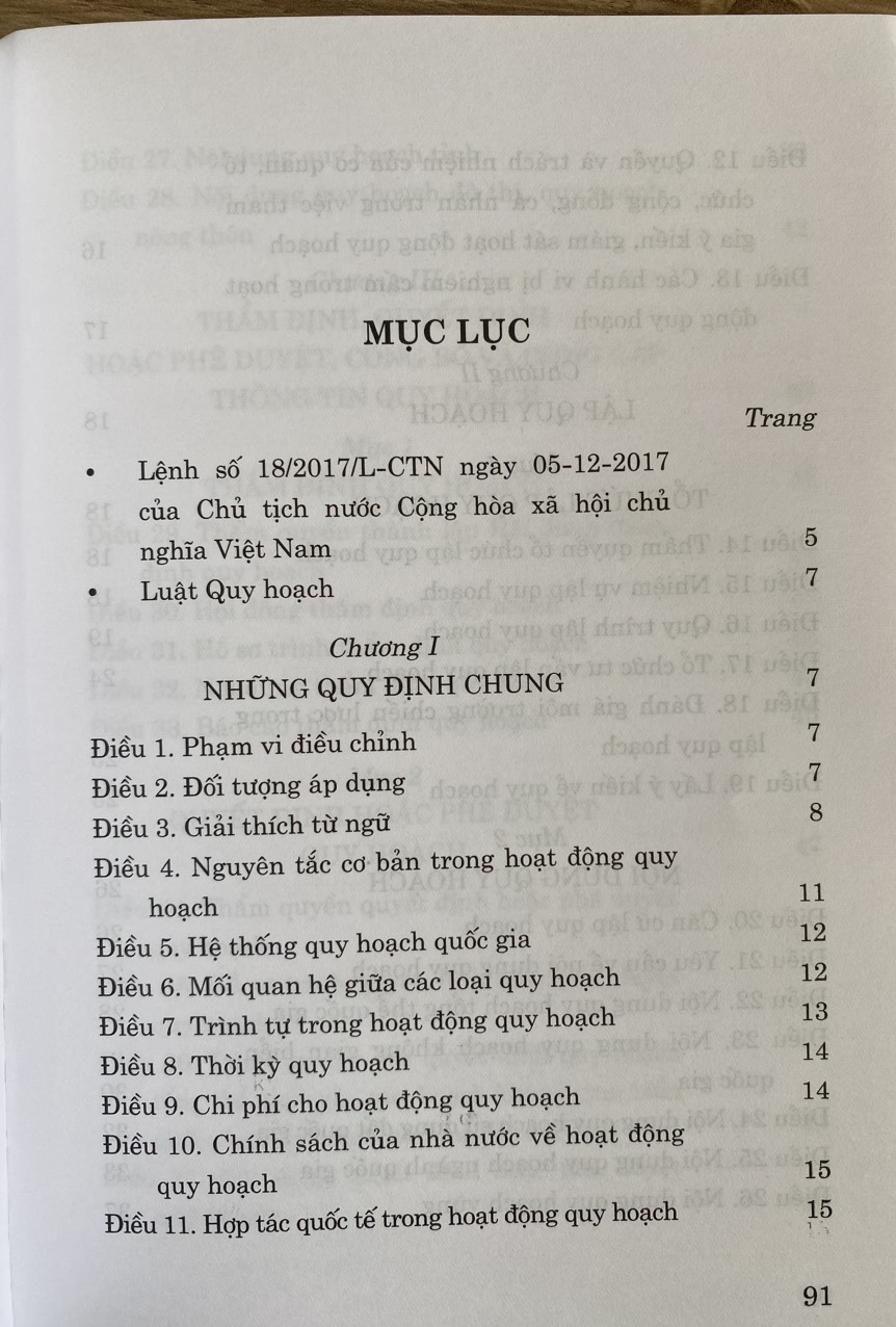 Luật Quy Hoạch ( Hiện Hành )