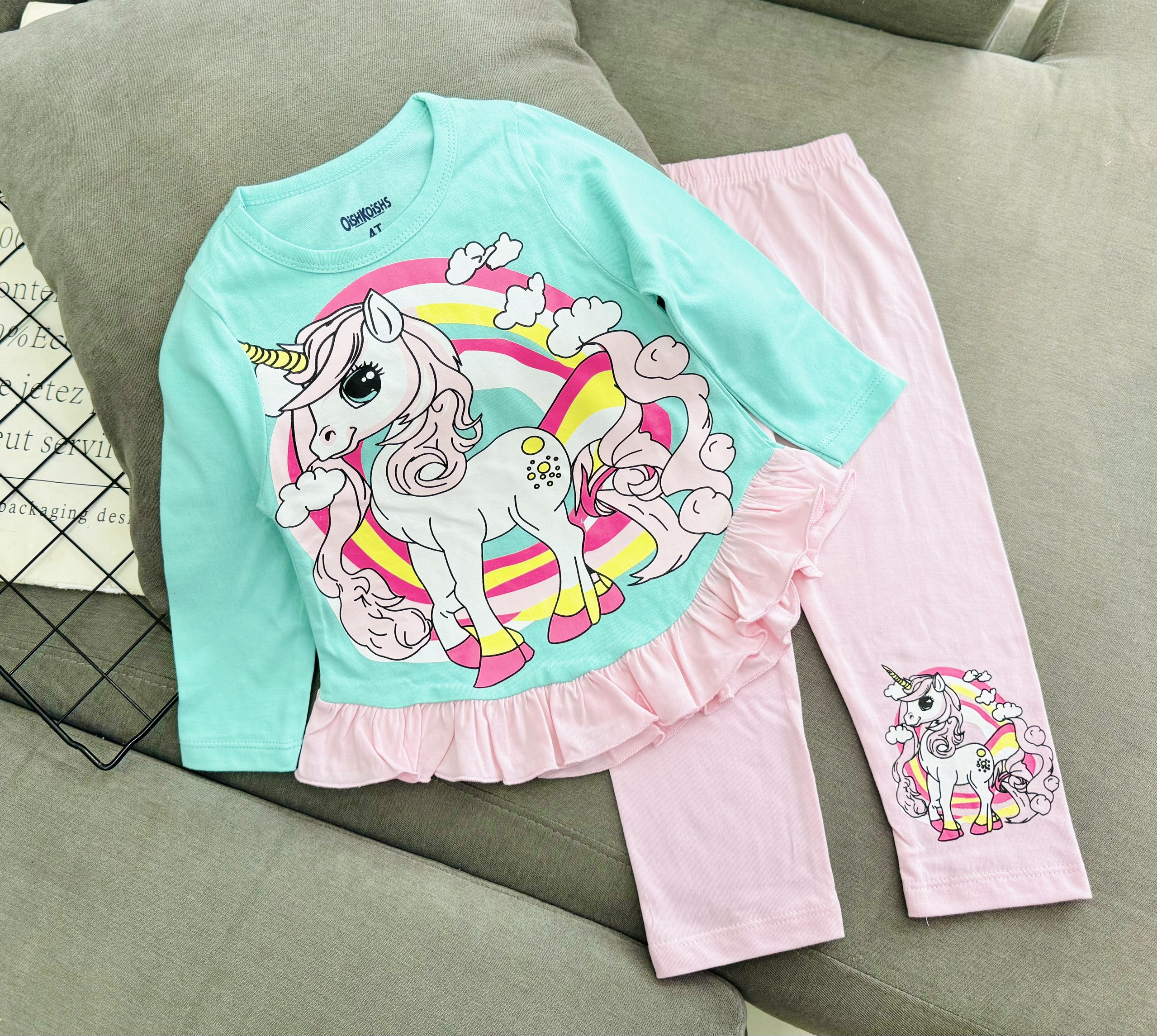 Đồ bộ bé gái, Bộ ngủ dài tay cho bé gái từ 12-35kg chất cotton hàng xuất mềm mịn mát