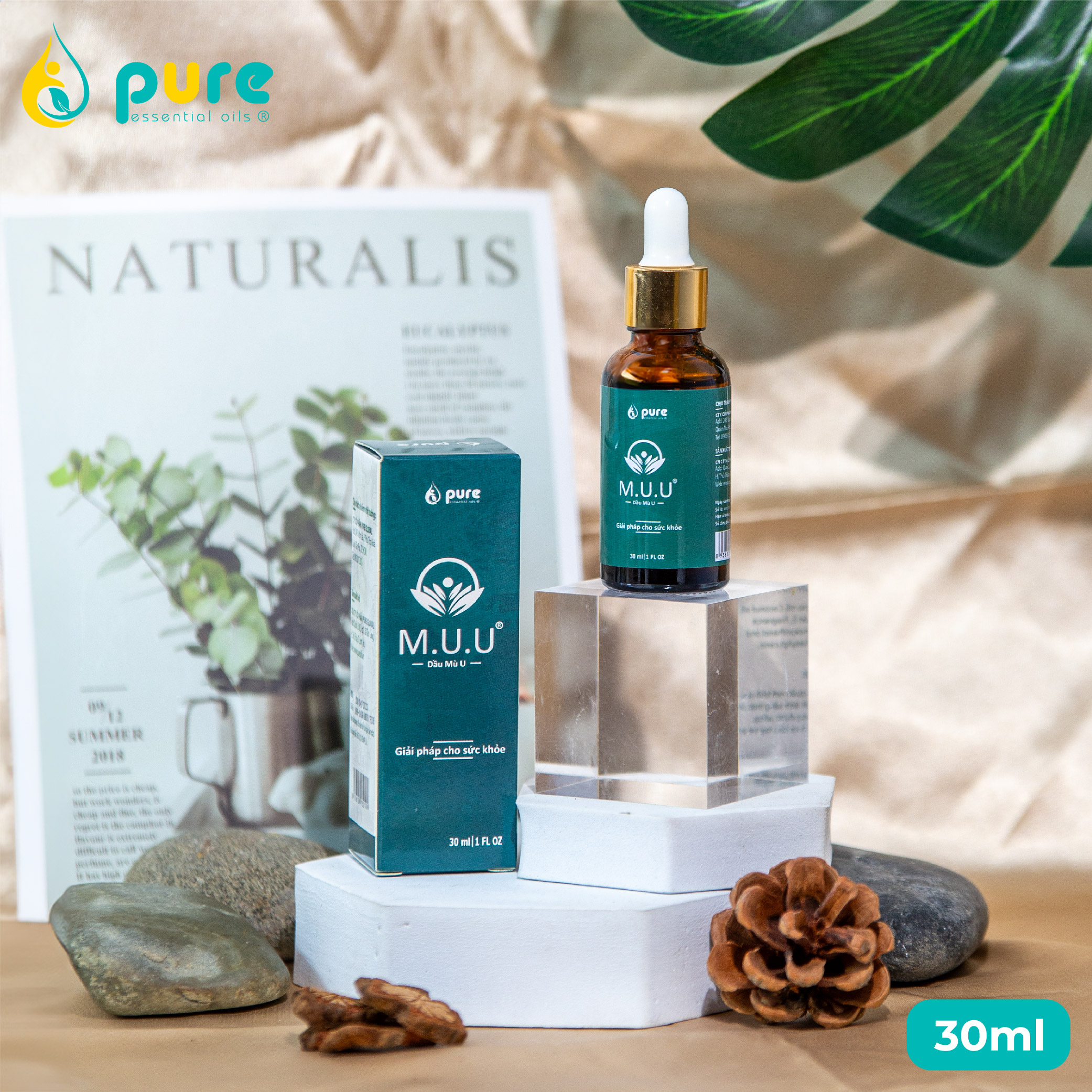 Dầu mù u M.U.U - Chăm sóc làn da, giảm bỏng, giảm ngứa, giảm hăm tã 30ml
