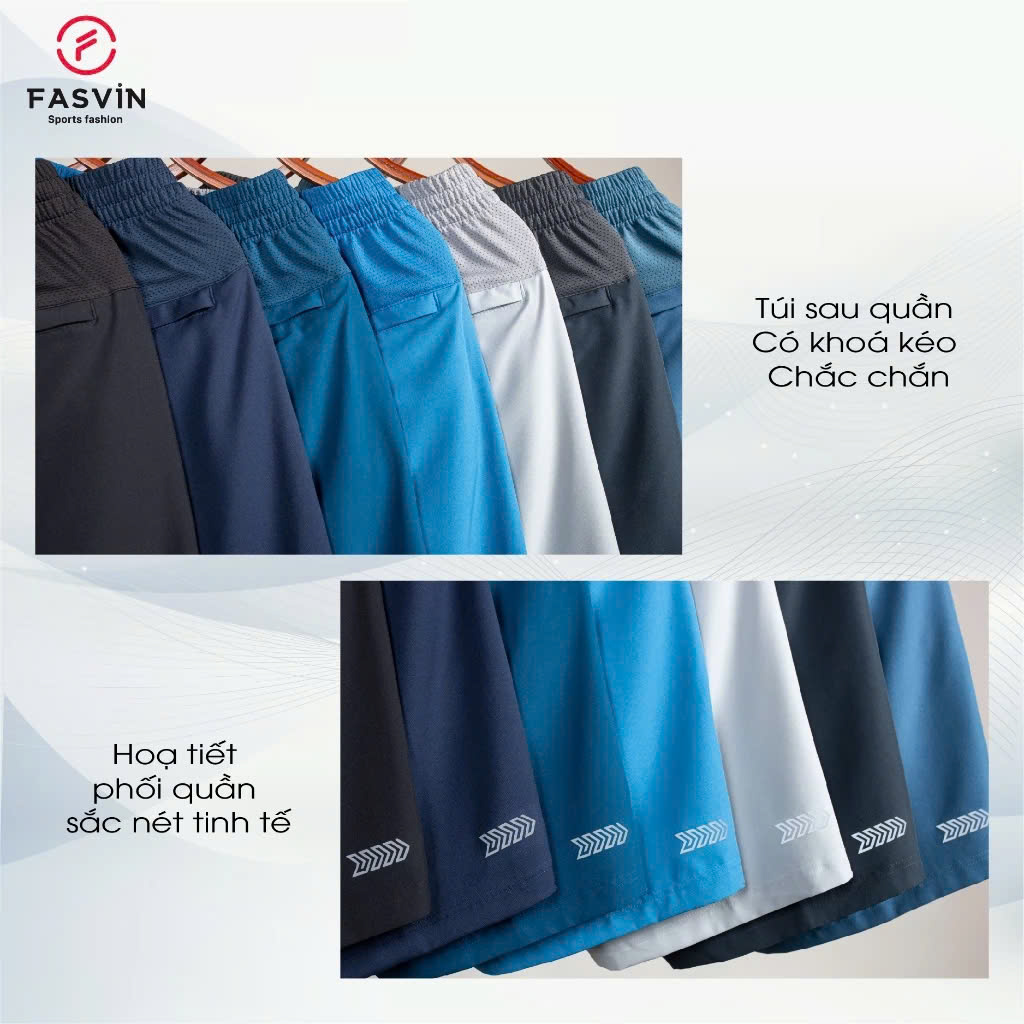 Quần Đùi Nam FASVIN Q25658.HN Vải Gió Đẹp Nhẹ, Mát Hàng Nhà Máy Chất Lượng Cao Thể Thao Hay Mặc Nhà