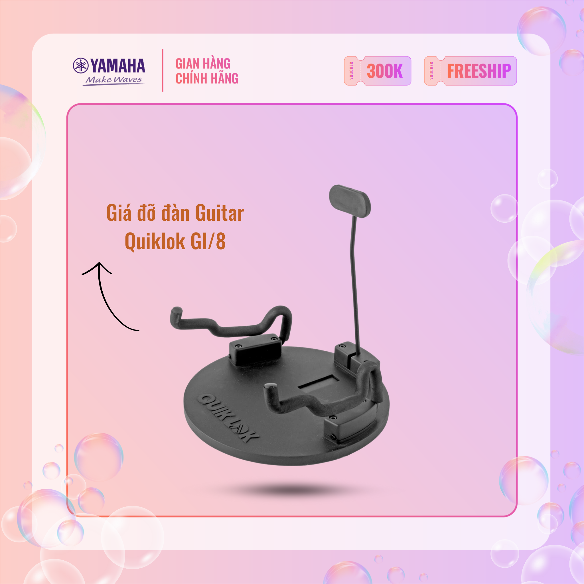 Chân Đỡ Đàn Guitar QUIKLOK GI/8 - Phụ kiện đàn guitar