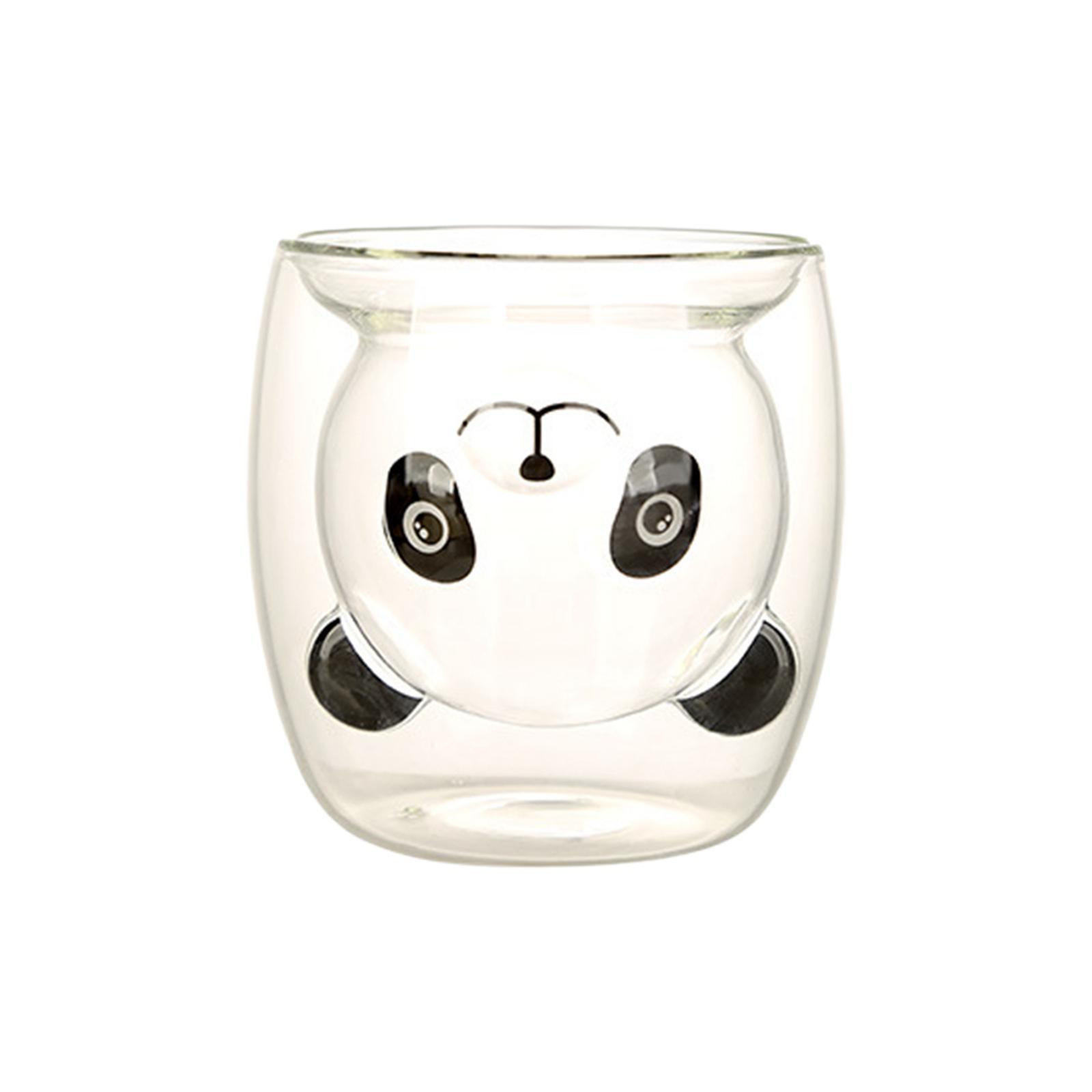 Double Wall Insulated Coffee Mug Cute Cartoon Panda for Kitchen Home Party