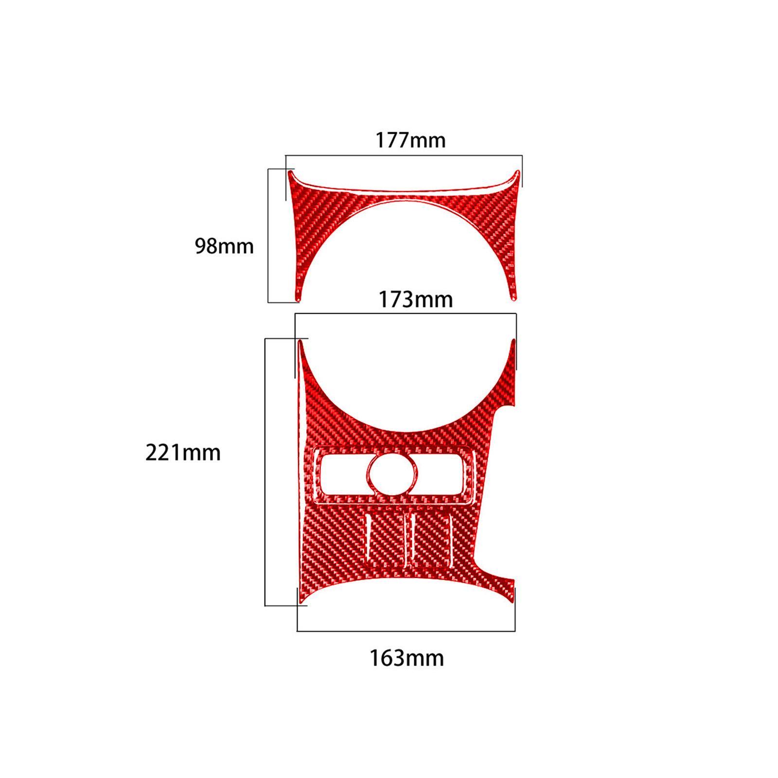 Carbon Fiber Center Console Gear Panel Cover Replacement for