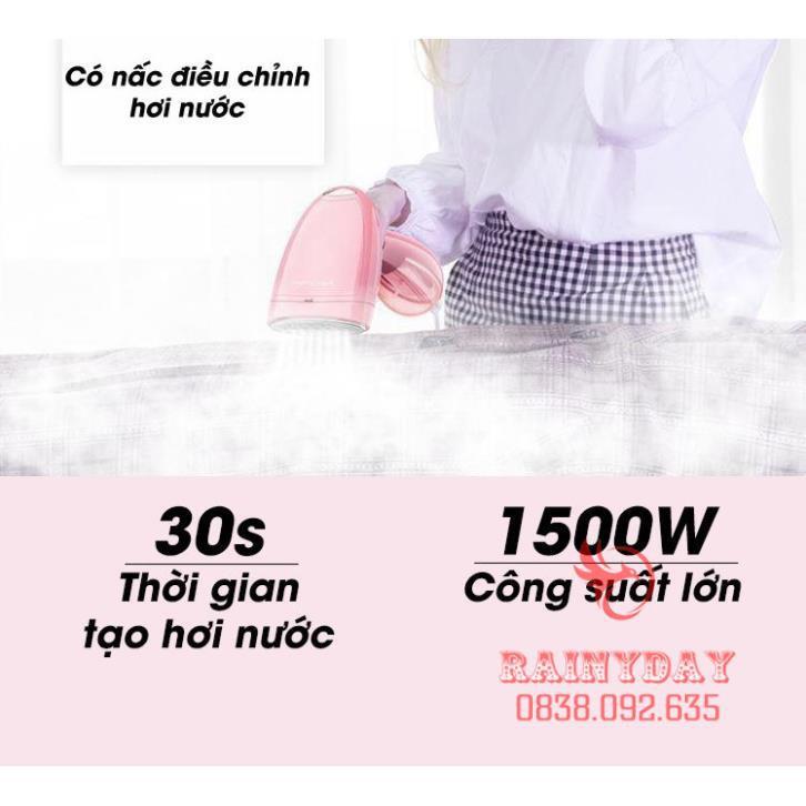 Bàn là hơi nước cầm tay cao cấp 2020 công suất lớn 1500W tiện dụng gấp gọn bỏ balo