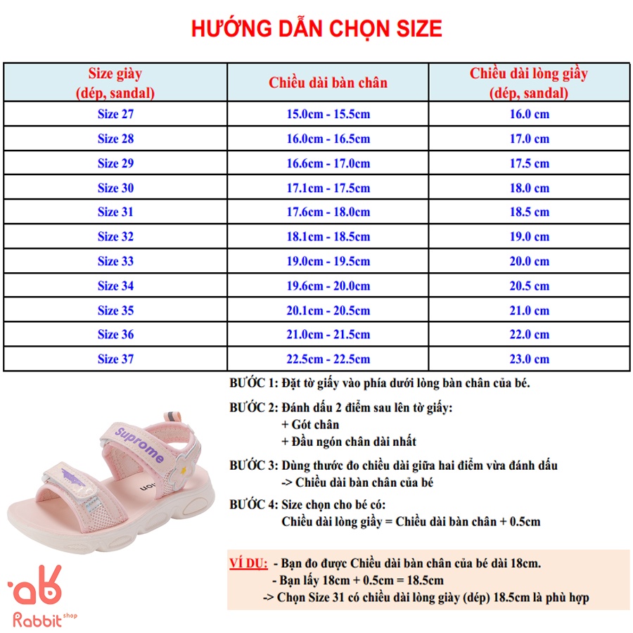 Sandal cho bé gái Dép quai hậu Giày đi học phong cách Hàn Quốc mẫu mới nhất