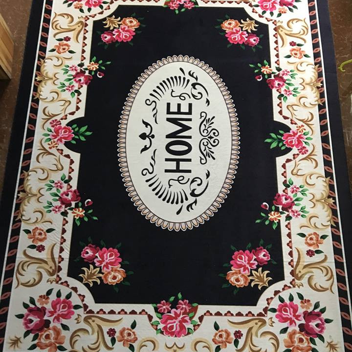 Thảm nhung 3D chữ home xanh TSN49(60x90cm)