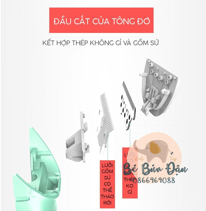 Tông Đơ Cắt Tóc Cho Trẻ Em - Tông Đơ Hút Tóc Tự Động, Tông Đơ Mẫu Mới, Tông Đơ Tốt Nhất