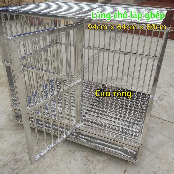 Lồng chó Inox - Chuồng nuôi chó Size to - Lồng nuôi chó từ 10 kg đến 25 kg