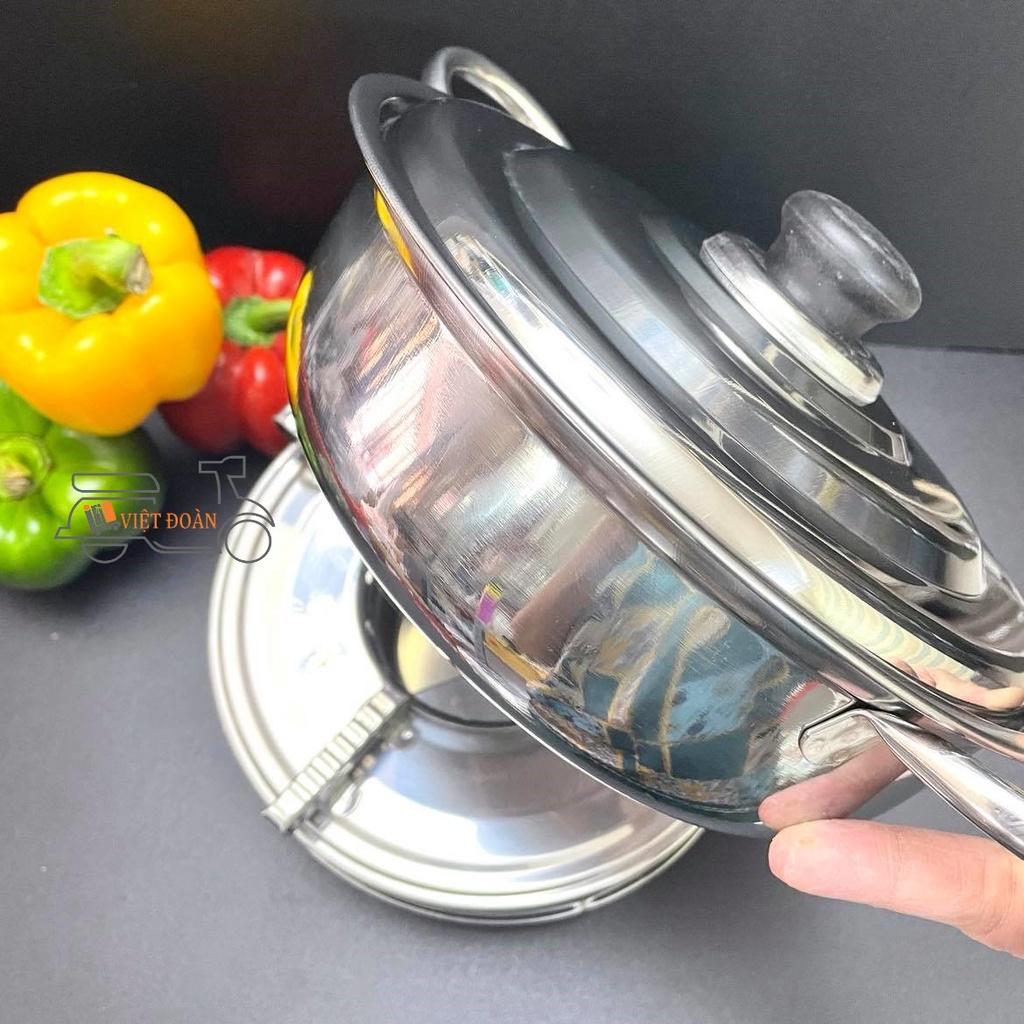 Bộ Bếp Cồn INOX / Nồi Lẩu Chất liệu INOX dày. Combo bộ bếp cồn nồi lẩu chuyên cho quán ăn nhà hàng và gia đình