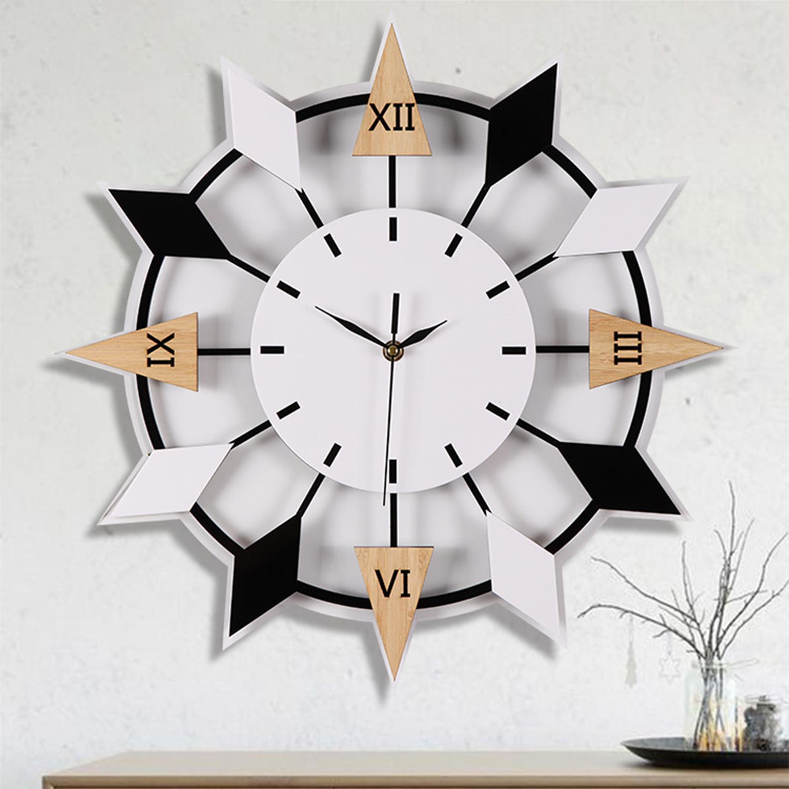 Modern Wall Clock Wall Watch Decorative Clock Silent for Living Room Kitchen