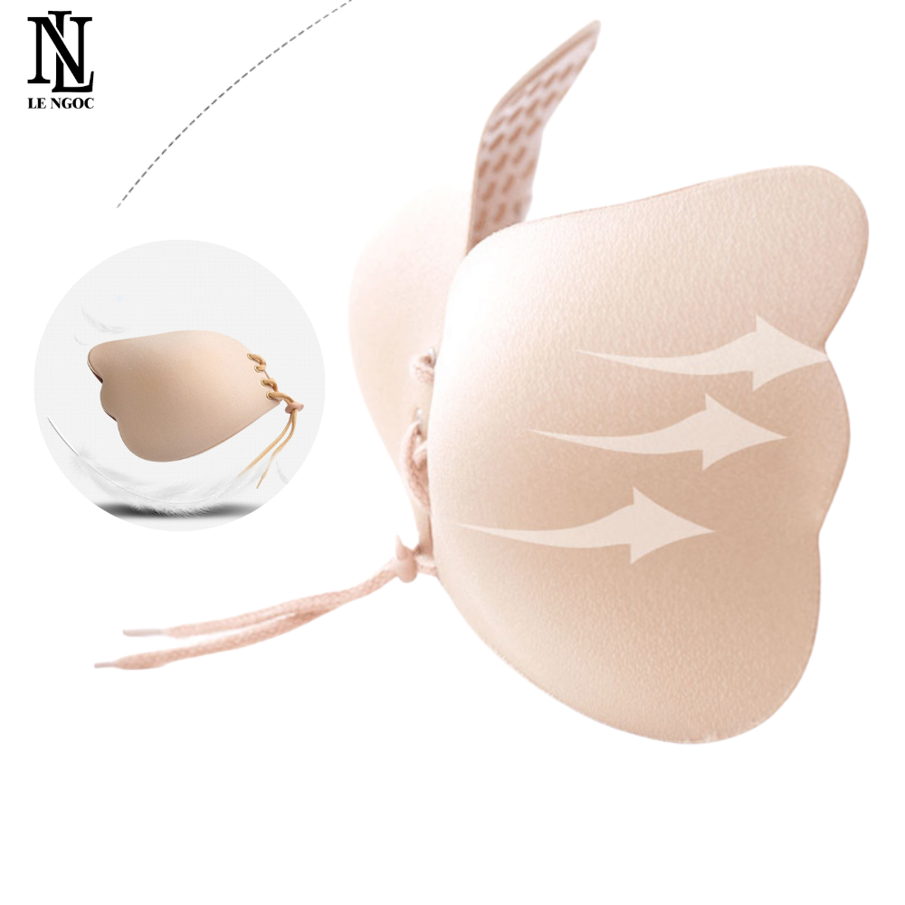 Áo ngực dán, miếng dán ngực mẫu dây rút cánh tiên tạo khe, áo dán nâng ngực -LN007