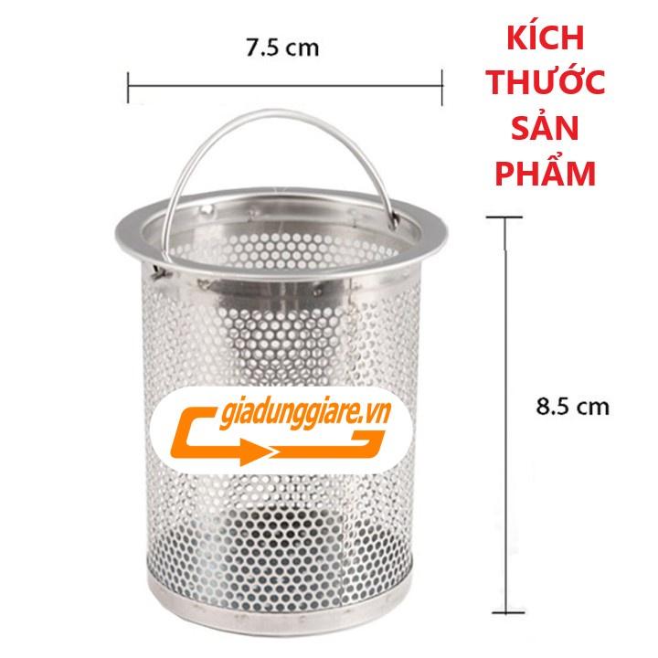 (Bán sỉ) Bộ lọc rác bồn rửa chén bát bằng inox dễ dàng thay thế cho gia đình (Gồm giỏ lọc rác và nắp) - giadunggiare.vn