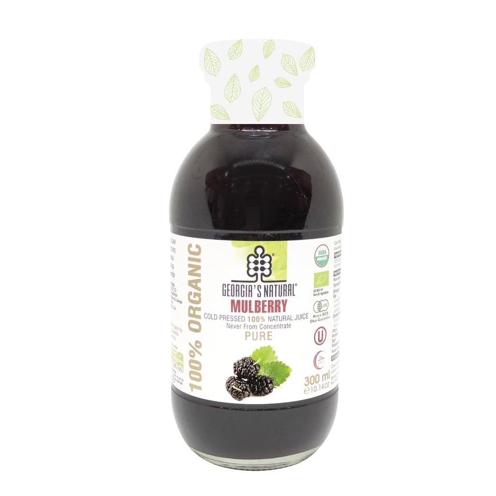 Nước Ép Trái Cây 100% Hữu Cơ Dâu Tằm Mulberry Georgia's Natural - ORGANIC Pure Mulberry Juice - 300ml &amp; 750ml