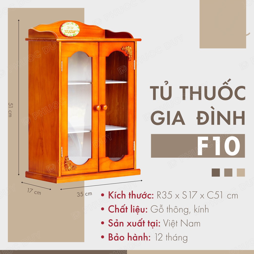 TỦ THUỐC Y TẾ-TỦ ĐỰNG ĐỒ Y TẾ BẰNG GỖ CAO SU TỰ NHIÊN AN TOÀN VÀ CỨNG CÁP F10