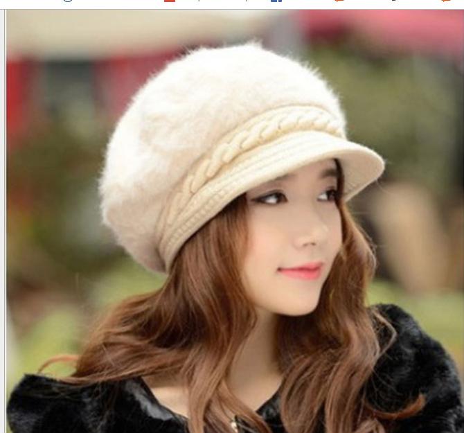 Mũ Nồi Len Lông Thỏ Cao Cấp Nón Len Lưỡi Trai Nữ Thời Trang