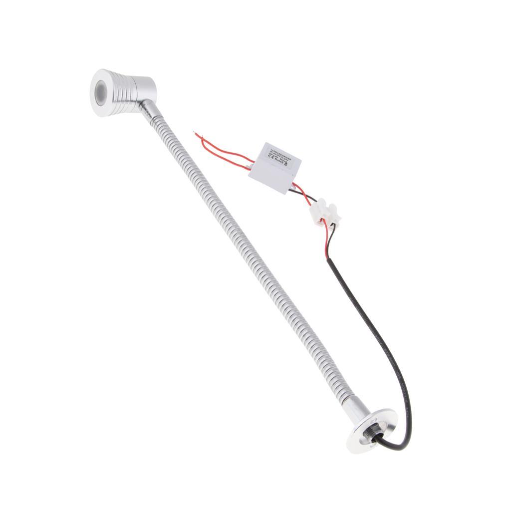 12V 2W Boat LED Reading Lights Gooseneck Interior Desk Lamp