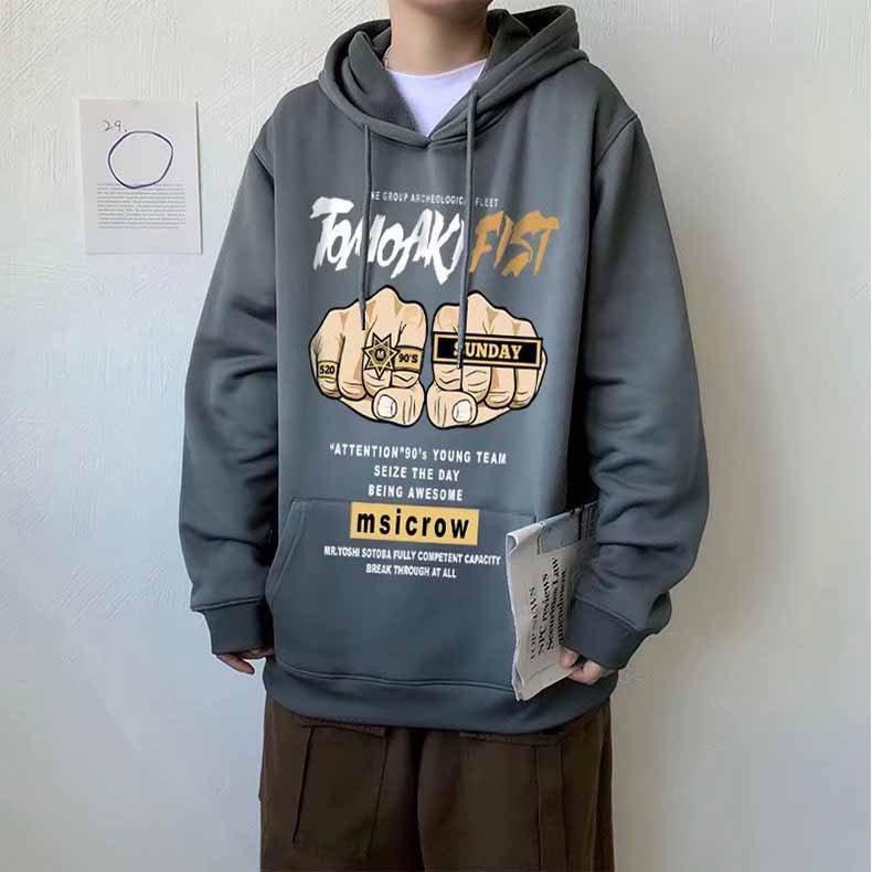 Áo Hoodie TAY ĐẤM Form Rộng Nam Nữ Unisex