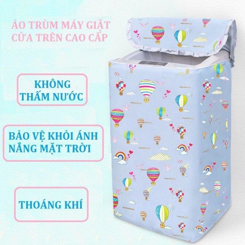 Hình ảnh Áo Trùm Máy Giặt Cửa Trên Vải Dù Siêu Dày, Size Từ 6kg-15kg, Lựa Chọn Họa Tiết