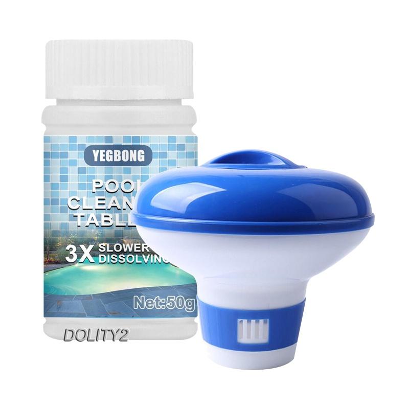 Set 2 Hộp Đựng Chlorine 50g Tiện Dụng Cho bể bơi