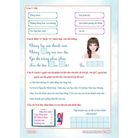 Sách - Bài Tập Tuần Tiếng Việt Lớp 2 - Cánh Diều - Tập 1
