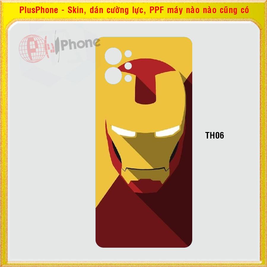 Dán Skin cho điện thoại LG Q7, Q7 Plus (Q7+), Q9, Q70, Q92 5G mẫu Thom Browne, người nhện, iron man