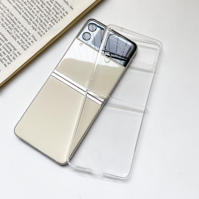 Ốp Lưng Cho Samsung Z Flip 4 / Z Flip 3 Trong Suốt Nhựa Cứng Mỏng - BUM STORE GALAXY CASE