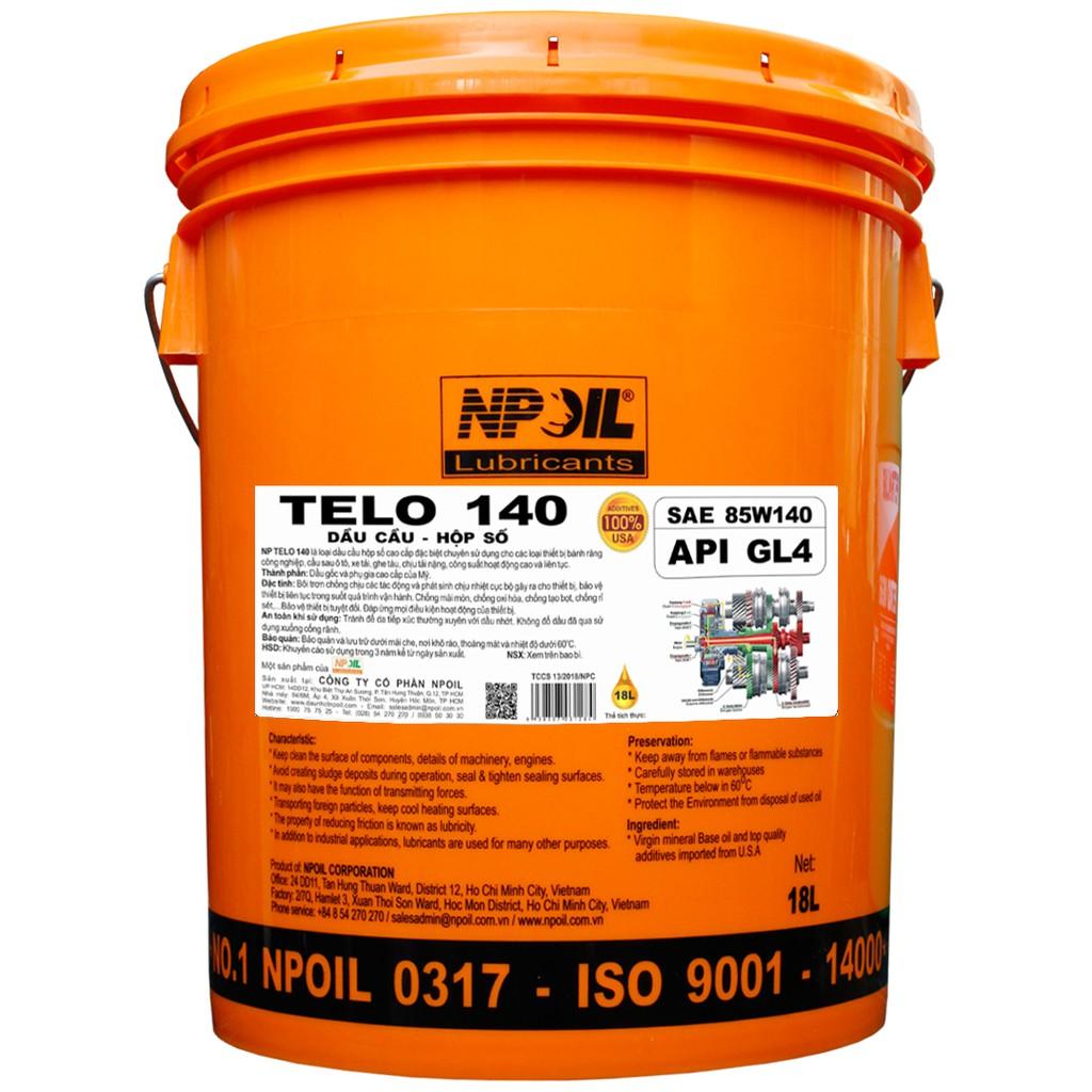 Dầu cầu hộp số NP TELO 140 - API GL4/GL5 - Xô/Can 18L - Hàng Chính Hãng