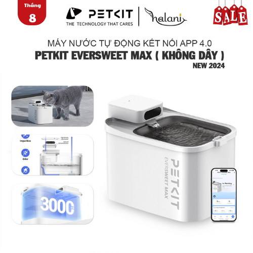 Máy lọc nước cho chó mèo PETKIT Eversweet Max 3L - Dùng pin sạc 5000mAh