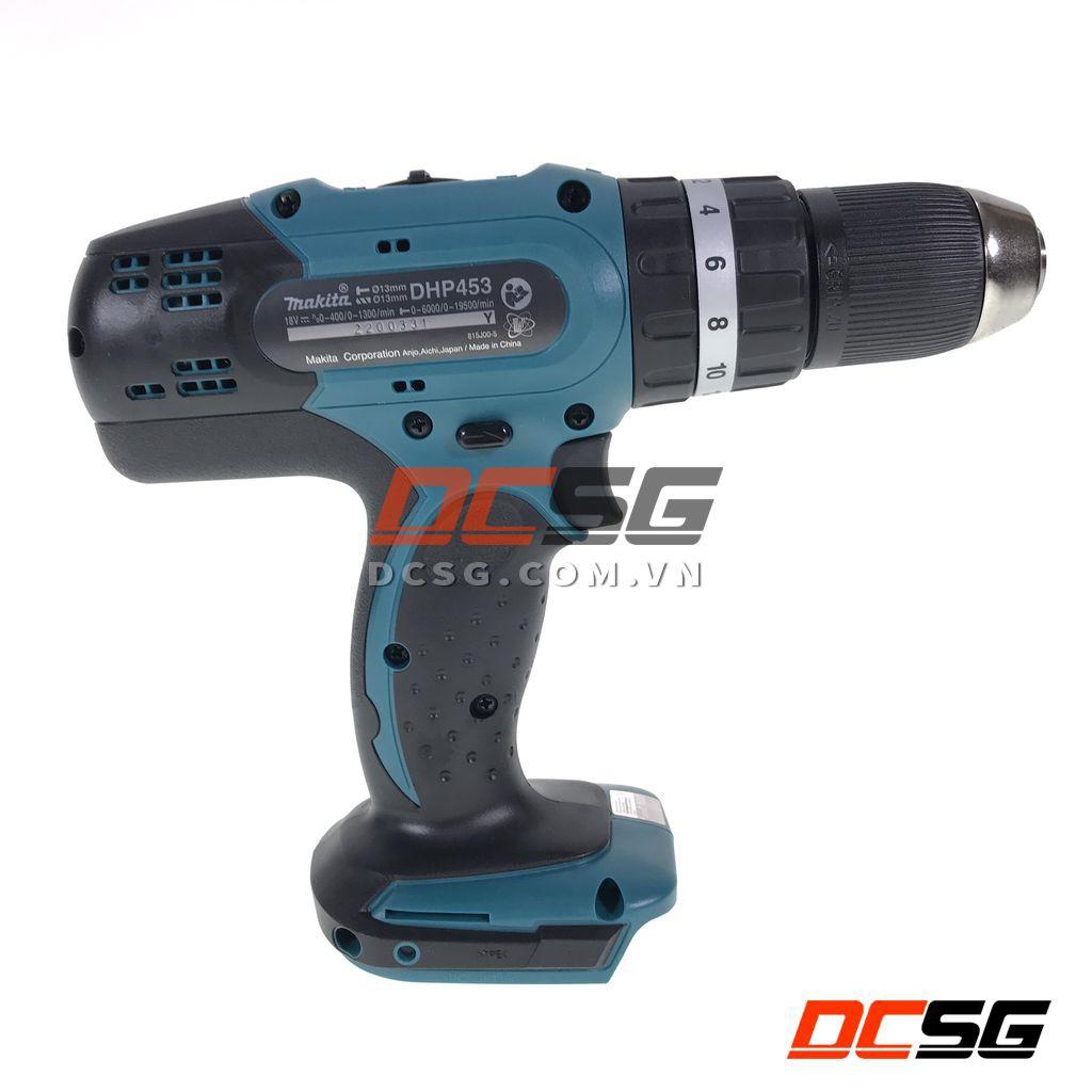 Máy khoan búa, vặn vít dùng pin 18V Makita DHP453Z | DCSG