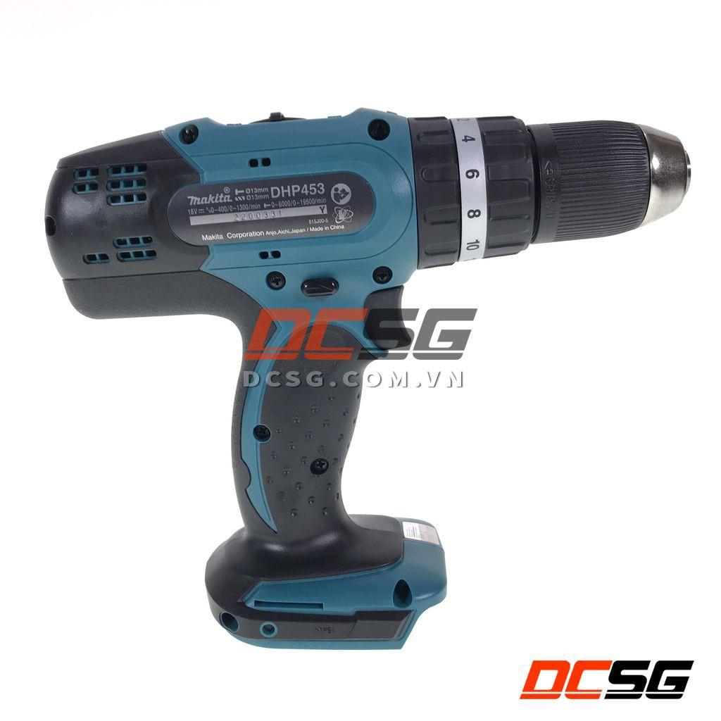 Máy khoan búa, vặn vít dùng pin 18V Makita DHP453Z (thân máy tách bộ) | DCSG