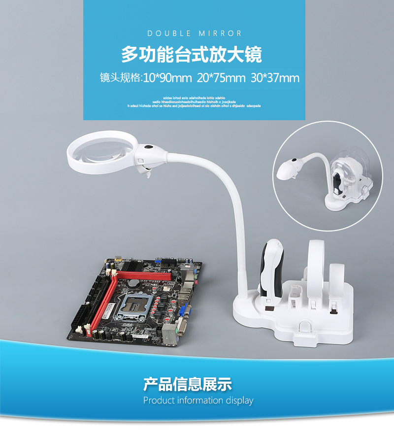 Kính lúp để bàn, cầm tay 3in1