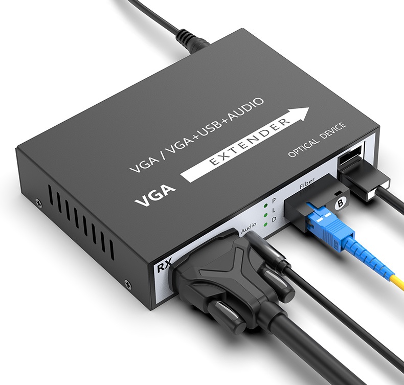 Bộ Kéo Dài VGA Và USB Qua Dây Quang Xa 20KM