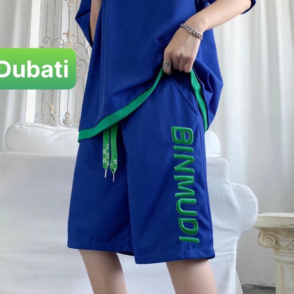 Đồ bộ phom form rộng chất tổ ong thêu nổi BINMUDI chất vải mềm mịn thoáng mát - Dubati fashion