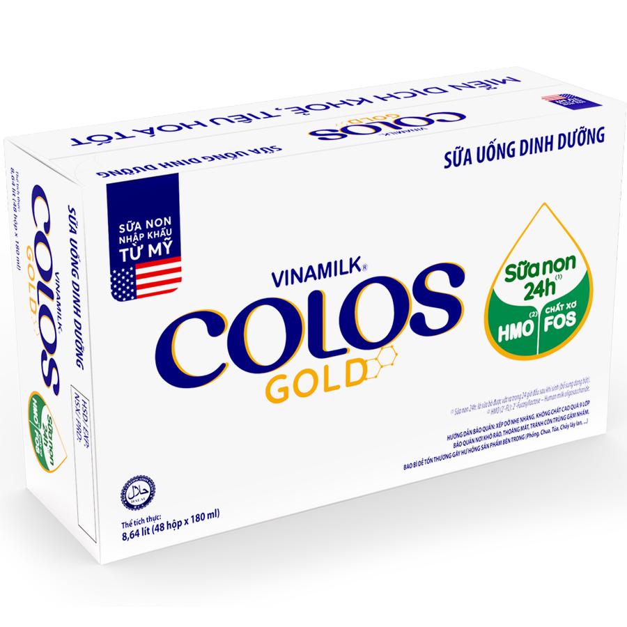 Thùng 48 Hộp Sữa uống dinh dưỡng Vinamilk ColosGold 180ml