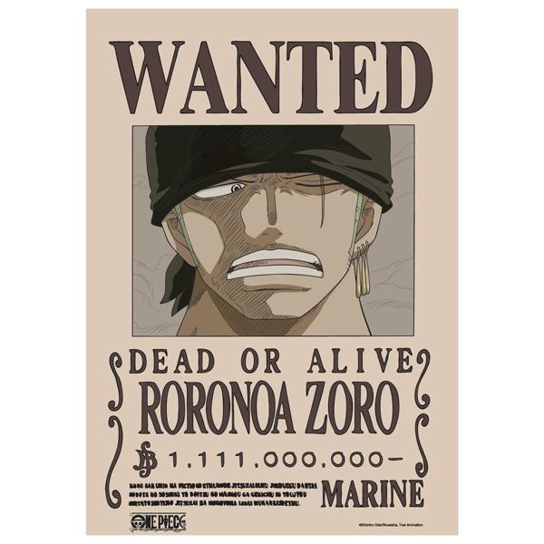Poster One Piece V2 - Lệnh Truy Nã Zoro - TeenBox