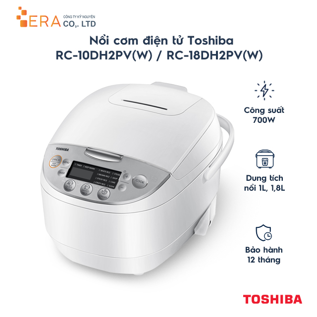 Nồi Cơm Điện Tử Toshiba RC-10DH2PV(W) - Hàng chính hãng