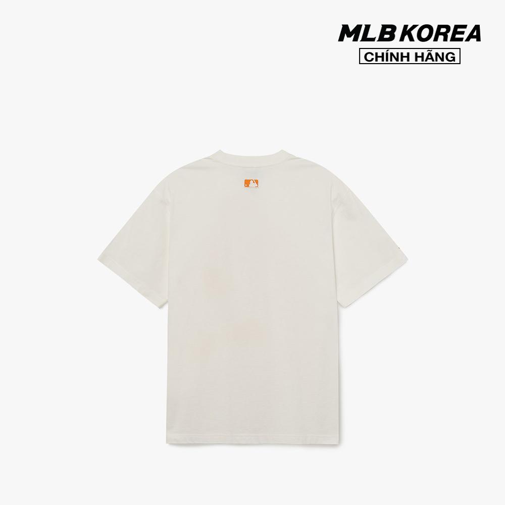 MLB - Áo thun unisex cổ tròn tay ngắn Cube Clipping Monogram Overfit 3ATSM0333