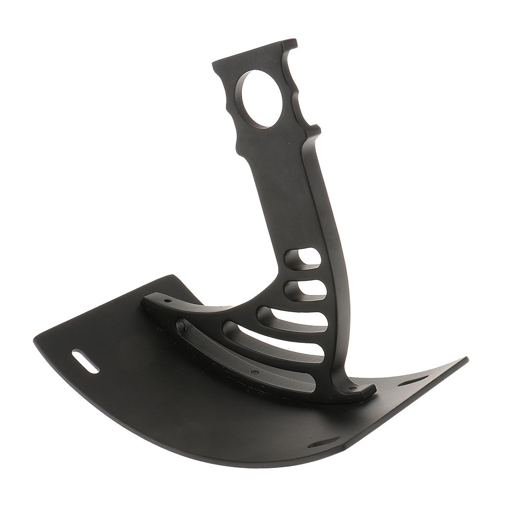 Vertical Motorcycle Swingarm License Plate Mount Bracket Curved Holder Black