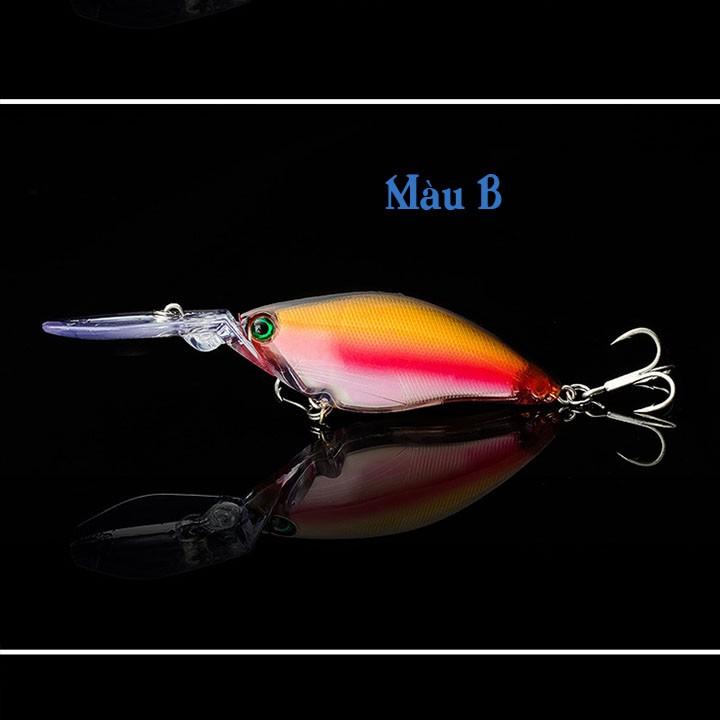 Mồi cá giả câu lure lưỡi dài màu sắc nổi bật mồi câu lure siêu nhậy