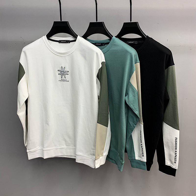 Áo Thu đông SWEATER dài tay Nỉ Xanh W04 Chất Da Cá