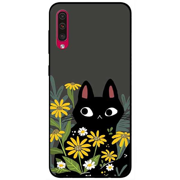 Ốp lưng dành cho Samsung Galaxy A30s / A50 / A50s / A70 / A70s - Mèo Đen Hoa Vàng
