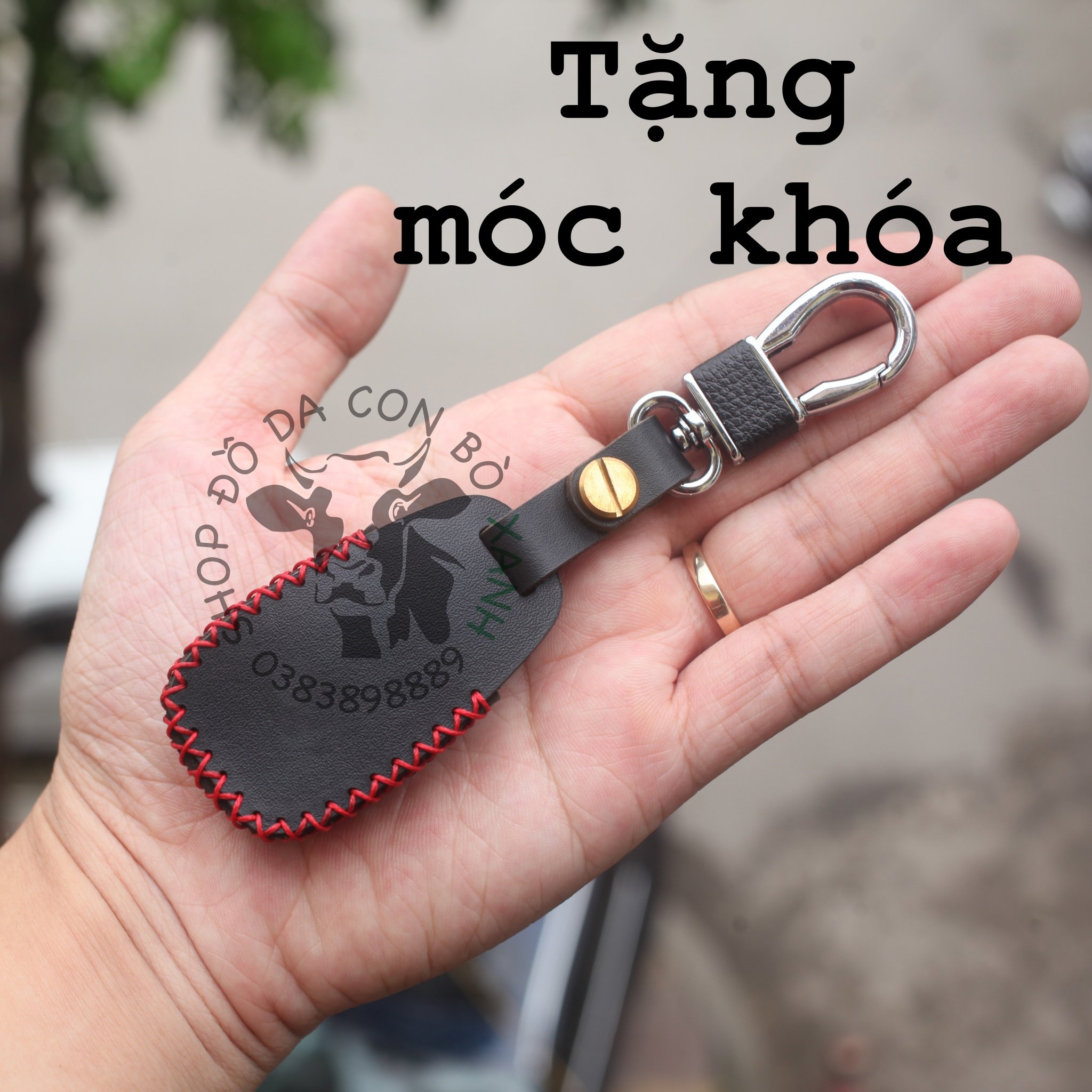 Bao Da dành cho chìa Khoá Hyundai Tucson, SantaFe, Starex 2006-2011, KIA Carens, Sportage 2005-1010 handmade Da Thật 012