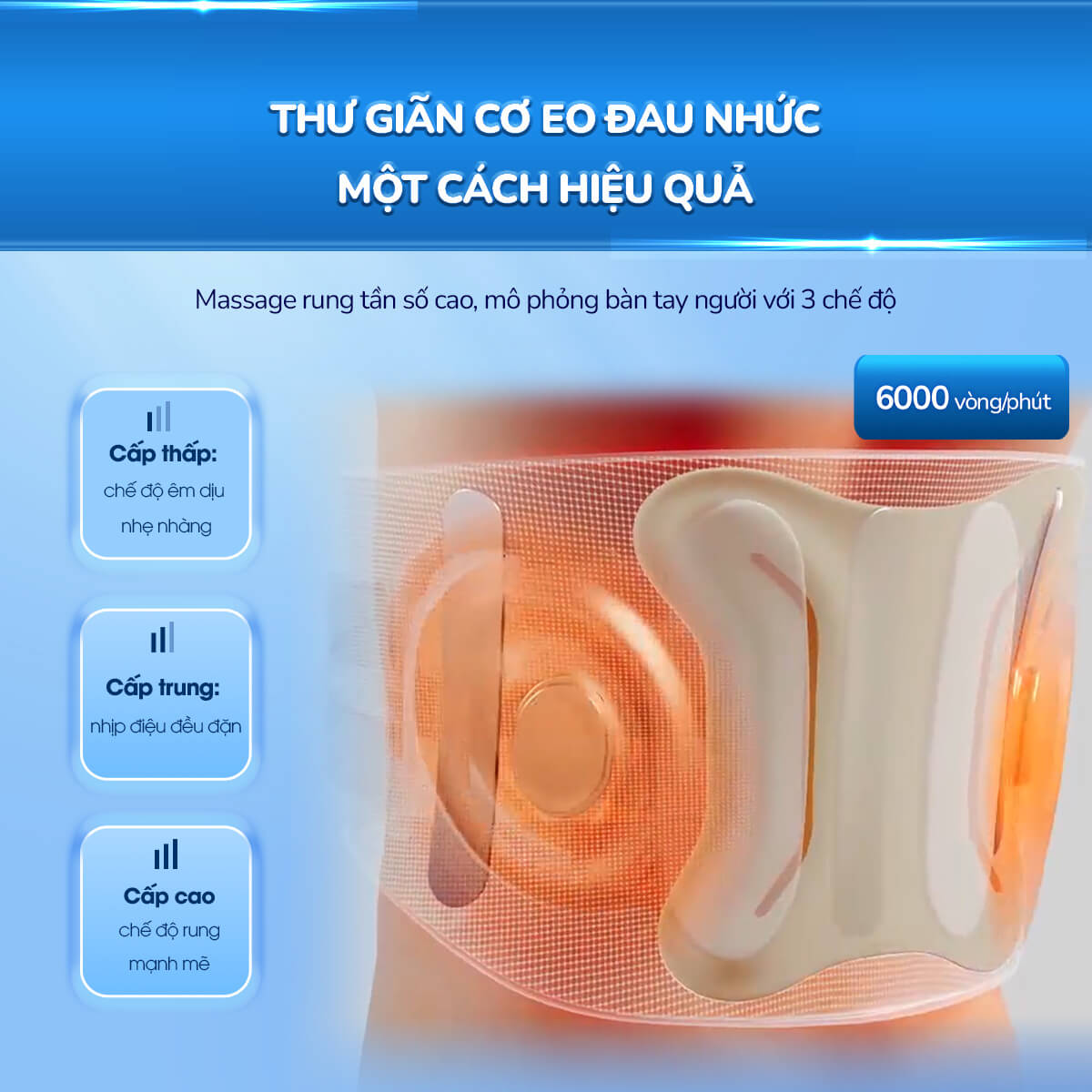 Máy Massage Lưng BUMAS M12 - Massage Rung Mô Phỏng Tay Người Kết Hợp Chườm Nóng, Đai Định Hình Cột Sống - Hàng chính hãng