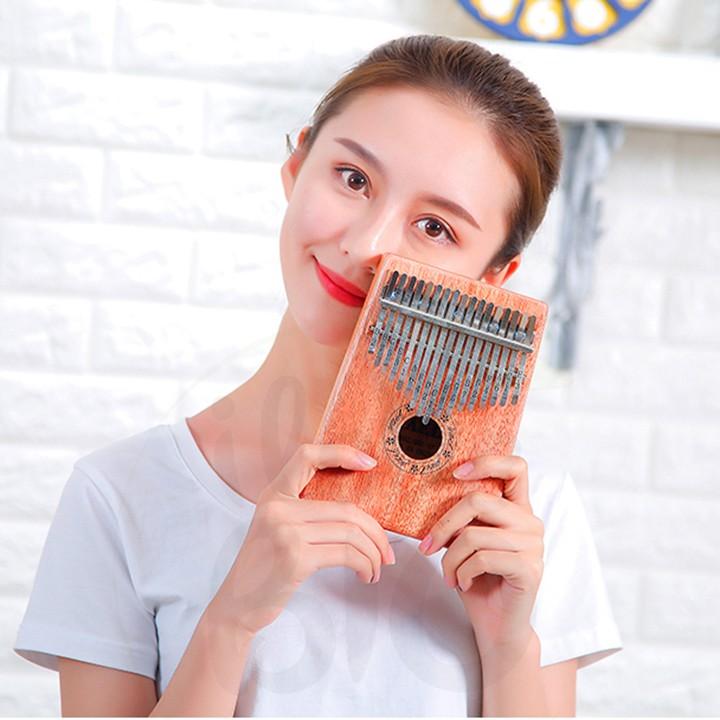 Đàn Kalimba 17 Phím - Đàn Kalimba Thumbs Piano Sử Dụng Ngón Tay TẶNG KÈM Búa Chỉnh Âm, Giấy Dán Nốt, Túi đựng.. - BIO89A