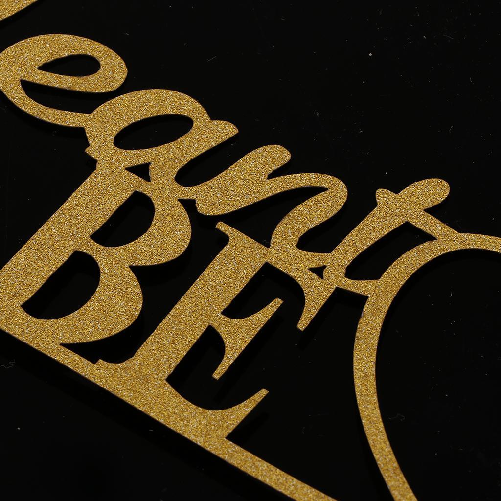 Glitter Paper Meant to Be Heart Cake Topper Wedding Party Cake Decor
