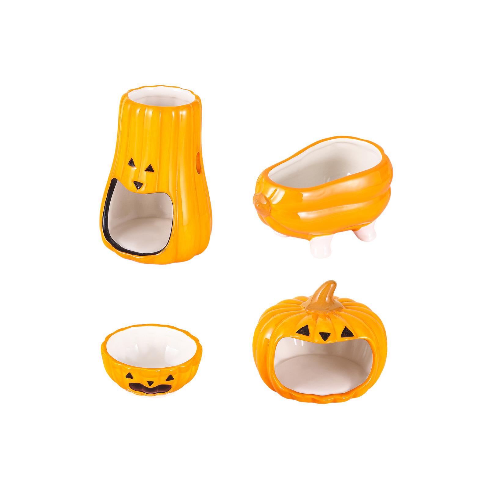 4x Ceramic Hamster Hideout Cute Hamster Ceramic Water Dish for Small Animals